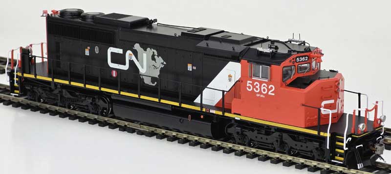 Bowser HO 25404 GMD SD40-2W - LokSound 5 and DCC - Canadian National #5362 (black, red, white, CNNA Map Logo, No Dynamics, Strobe Lights