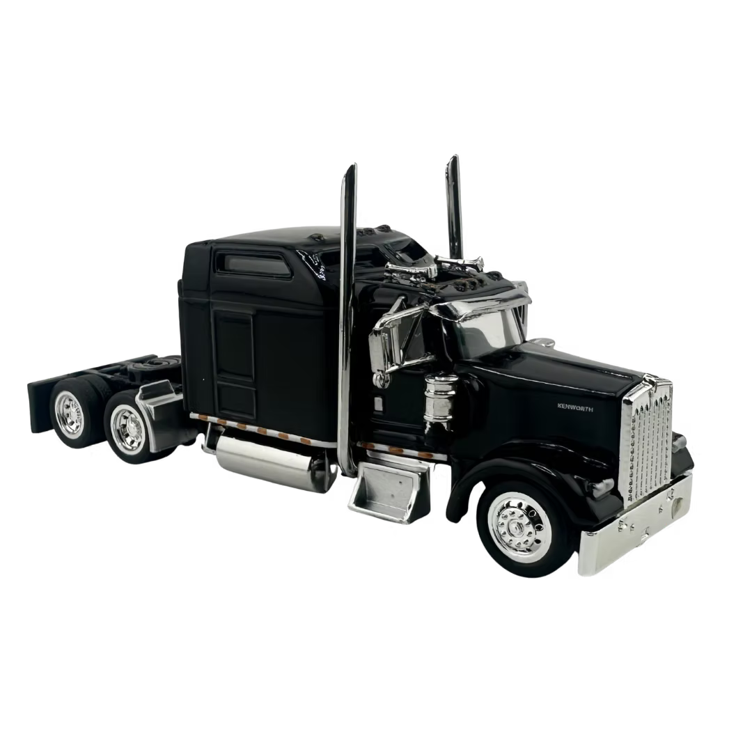 HO Logistics Replicas HO W90009 Kenworth W900 Sleeper Cab Tractor Only - Assembled - Black