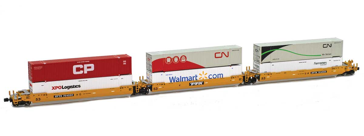 AZL 906552-5 Z Scale DTTX MAXI-IV Yellow Old TTX Logo Set 724550