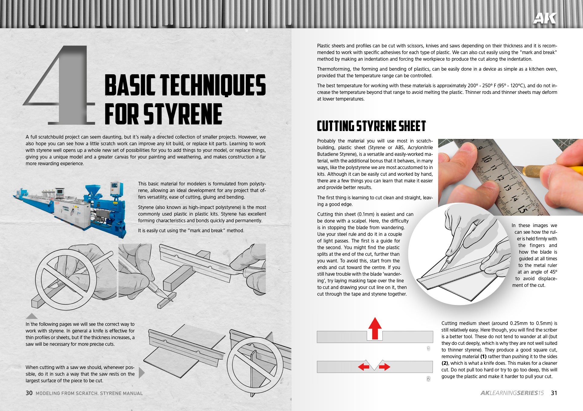AK Interactive AK527 - Modelling from Scratch - Styrene Manual - 87 pages