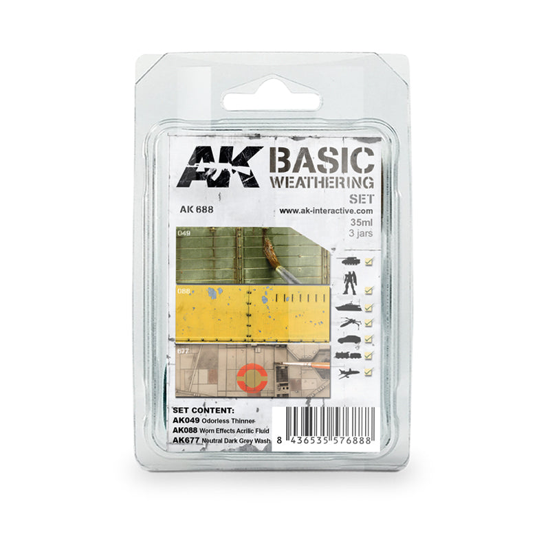 AK Interactive AK688 Basic Starter Weathering Set