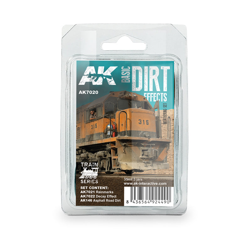 AK Interactive AK7020 Basic Dirt Effects Weathering Set