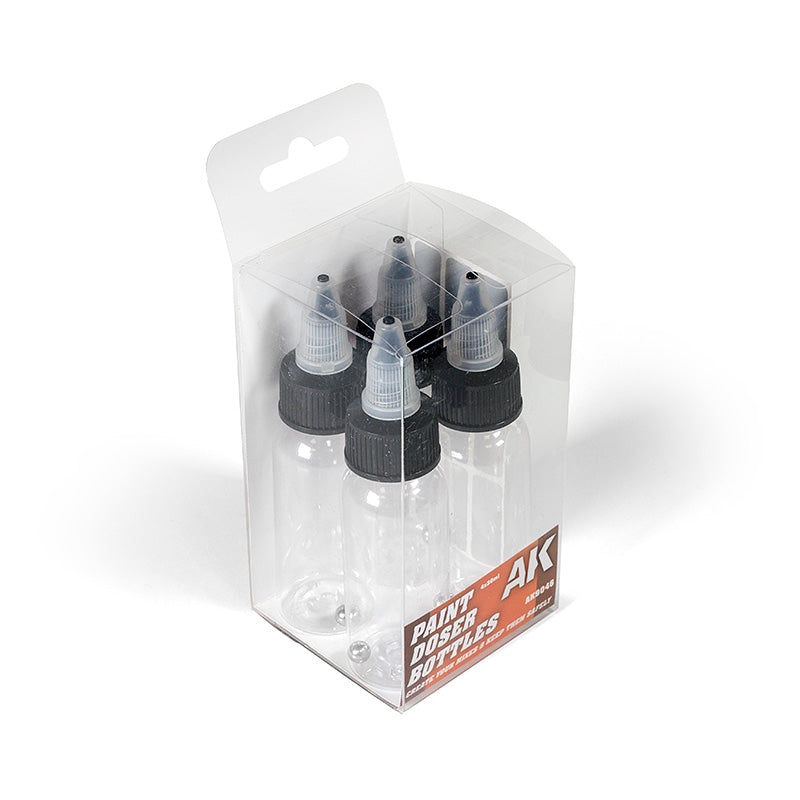AK Interactive AK9046 Paint Doser Bottles - 4 pcs - 30ml