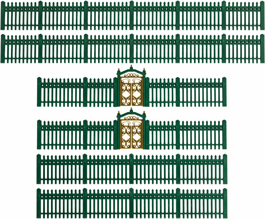 Lionel Trains HO 2057150 Iron Fence with Gate -- 50" 124cm (green)