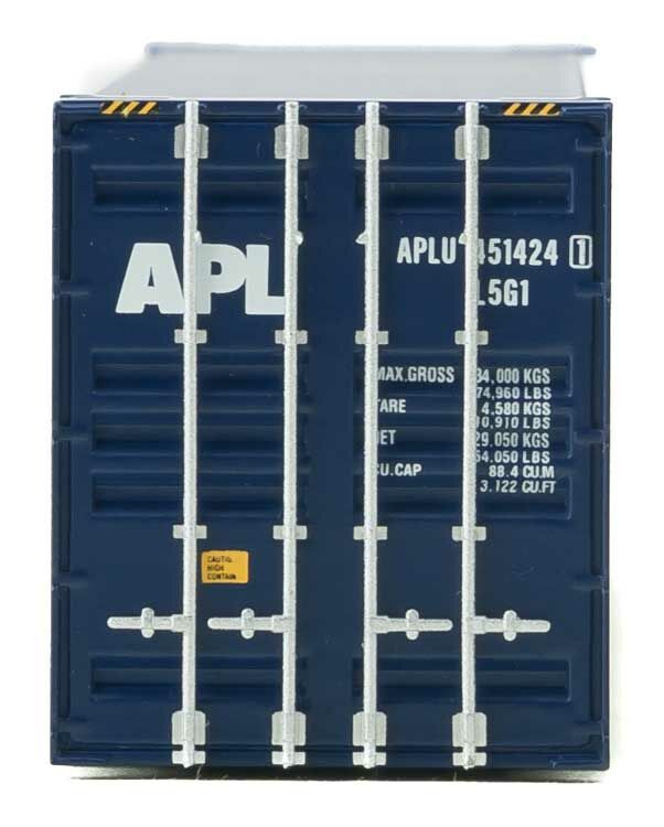Walthers Scenemaster HO 8559 45' CIMC Container - Assembled -- American President Lines (blue, white, red; APL Logo)