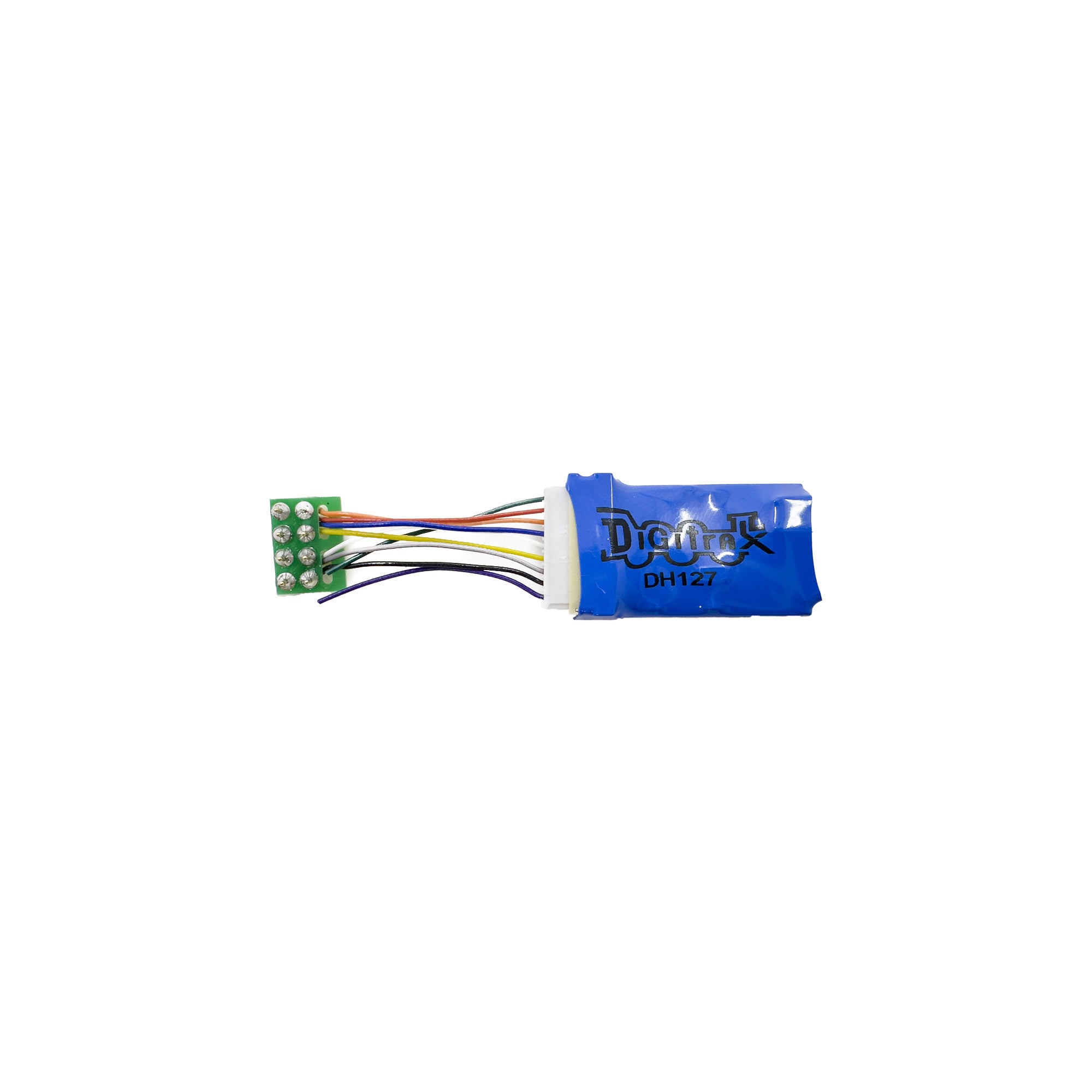 Digitrax DH127PS HO Mobile Decoder Med Plug w/ approx.1.2" wires (1.5 amp) (2 func)