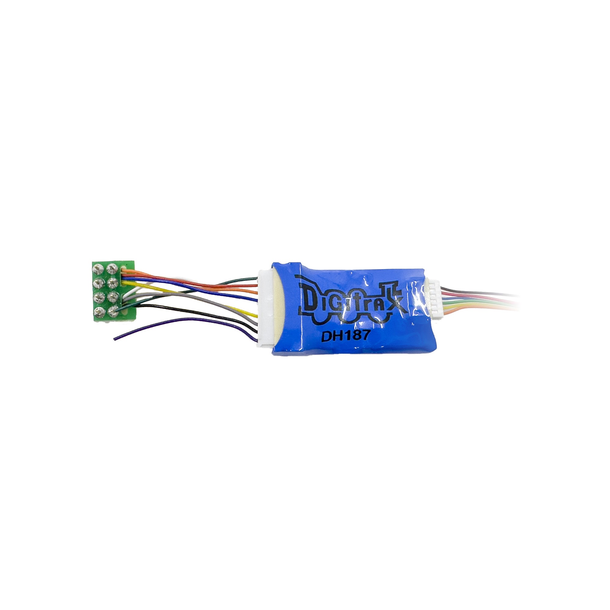 Digitrax DH187PS HO Mobile Decoder Med Plug w/ approx. 1.2" wires (1.5 amp) (8 func)