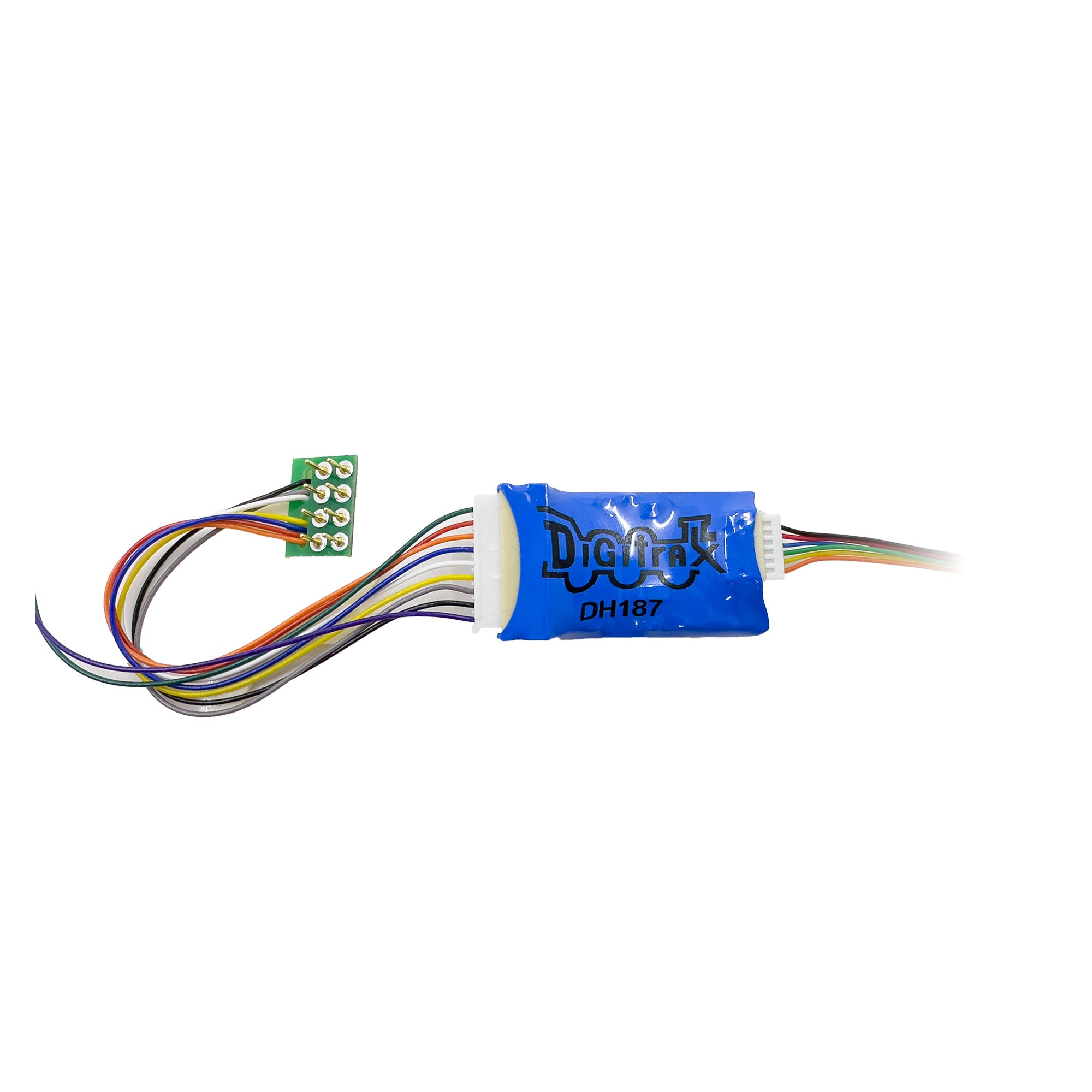 Digitrax DH187P HO Mobile Decoder Med Plug w/ approx. 3.2" wires (1.5 amp) (8 func)