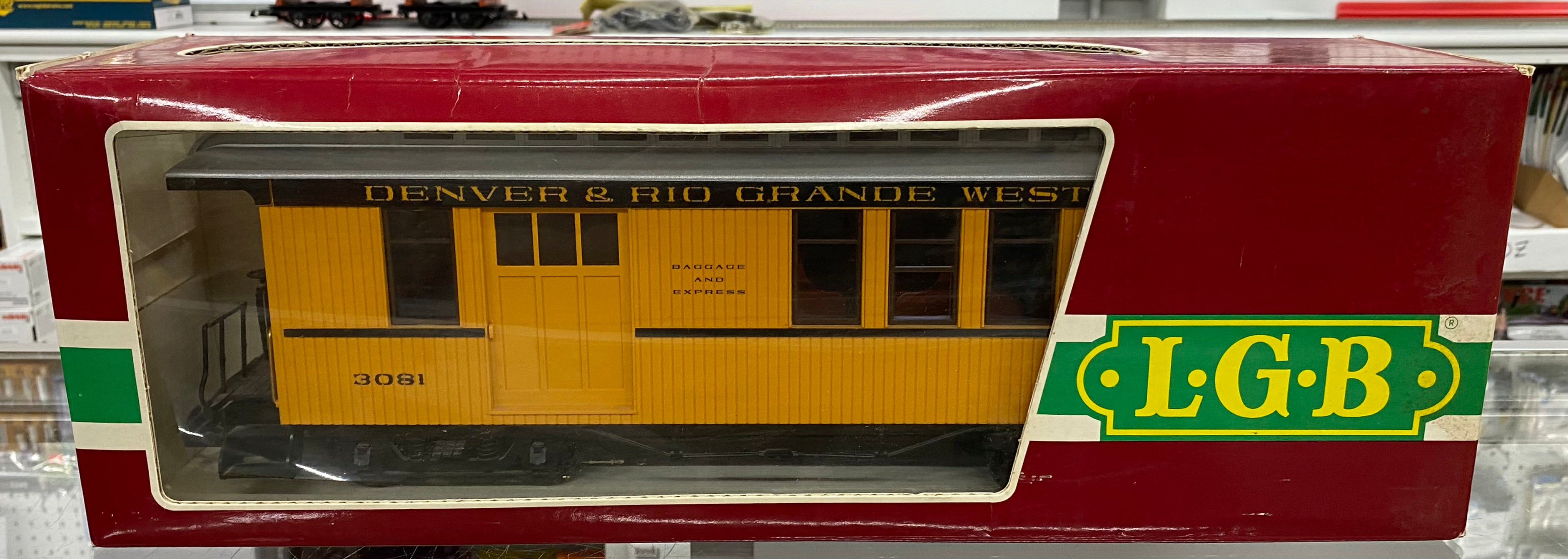 LGB 3081 G Passenger/Baggage Car Denver and Rio Grande Western (DRGW) 3081