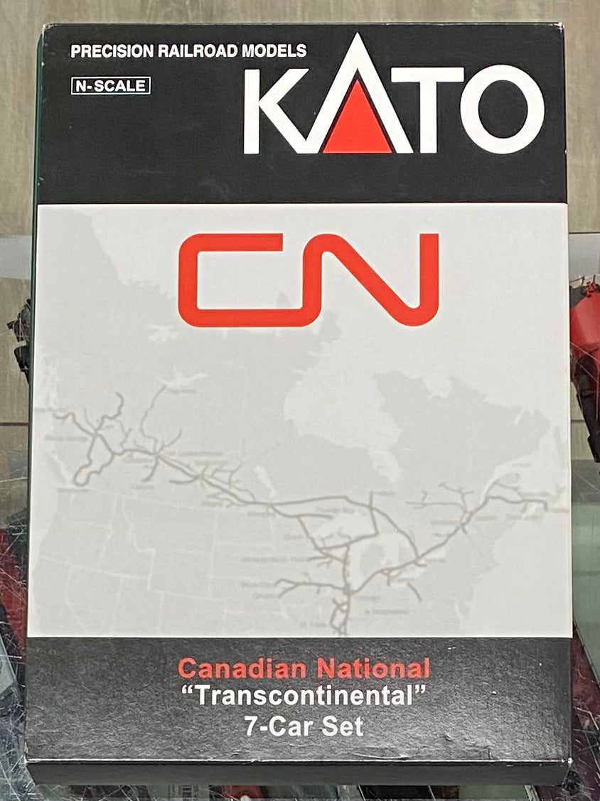 Kato 106-102 N Transcontinental 7 Car Passenger Set Canadian National (CN)