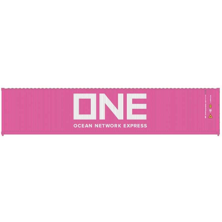 Atlas HO 20007477 40' Standard-Height Container 3-Pack - Assembled - Master(R) - Ocean Network Express ONE Set #1 (pink, white)