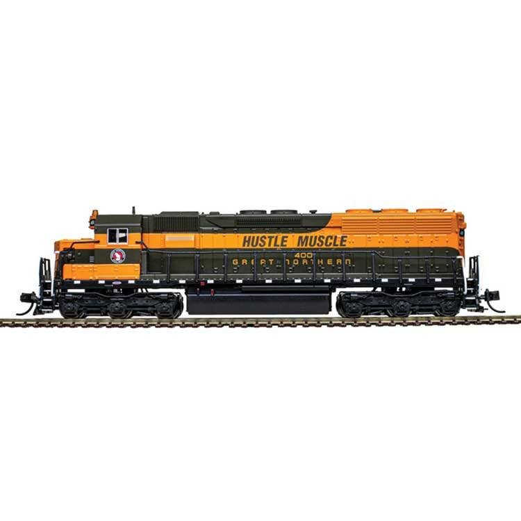 Atlas N 40006014 EMD SD45 Low Nose - Sound and DCC - Master(R) Gold - Great Northern #400 Hustle Muscle (Omaha Orange, green, yellow)