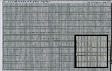 Bar Mills Scale Model Works HO 222 Shake-Style Laser-Cut Shingles - Weathered Gray
