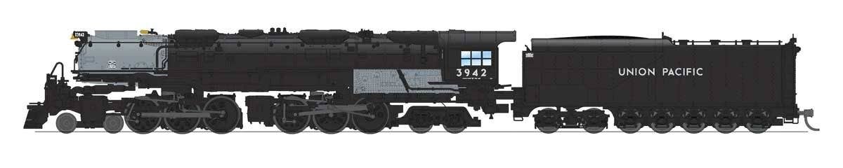 Broadway Limited Imports N 6980 4-6-6-4 Challenger Late Version - Sound, DCC and Smoke - Paragon4(TM) - Union Pacific #3942 (Coal Tender, black, graphite)