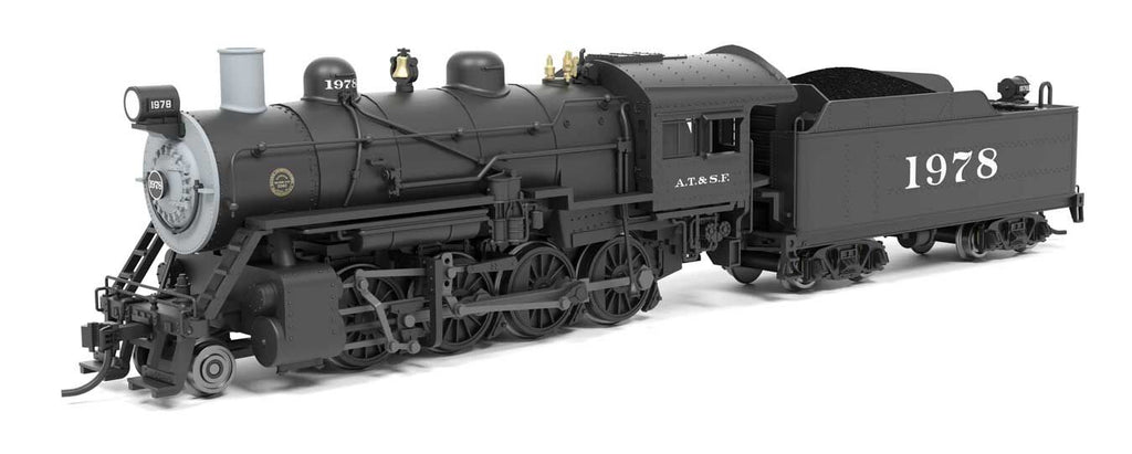 Broadway Limited Imports N 8376 2-8-0 Consolidation - Sound, Smoke and DCC Paragon4(TM) - Santa Fe #1978 (black, silver)