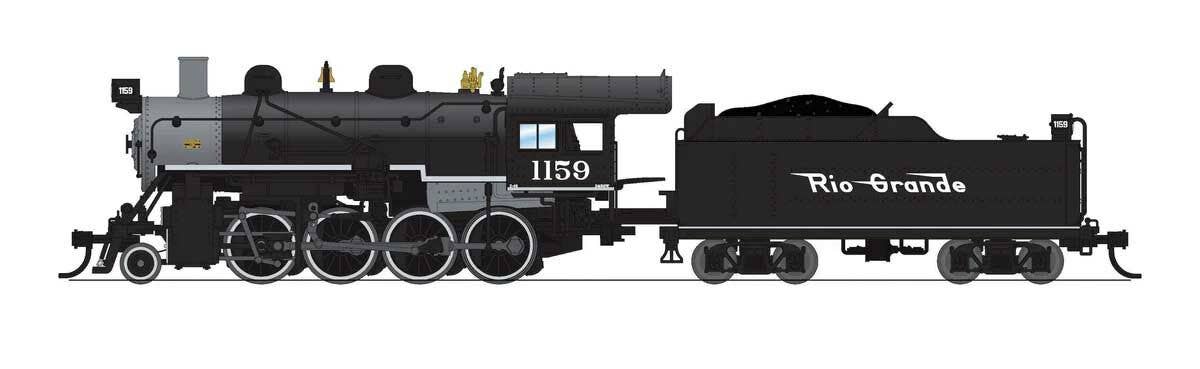 Broadway Limited Imports N 8400 2-8-0 Consolidation - Standard DC - Stealth - Denver & Rio Grande Western #1159 (black, graphite, Flying Grande)