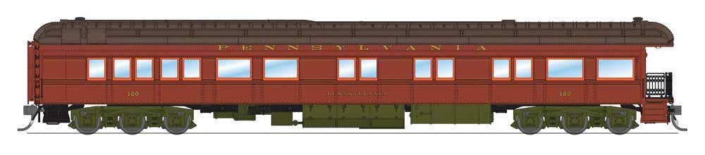 Broadway Limited Imports HO 8975 PRR - Class Z74D Business Observation Car - Pennsylvania Railroad #120 Pennsylvania (Mid-1930s, Light Tuscan)