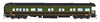 Broadway Limited Imports HO 9101 Heavyweight 5-Car Set - Combine, 3 P70 Coach, Business Car Set - Canadian National (1950s Scheme; green, black, yellow)