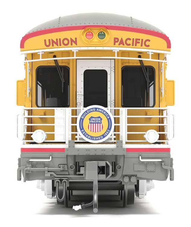 Broadway Limited Imports HO 9594 Business Car Observation UP #101 - Union Pacific #101 "Lincoln" (Armour Yellow, gray, red; "Building America")