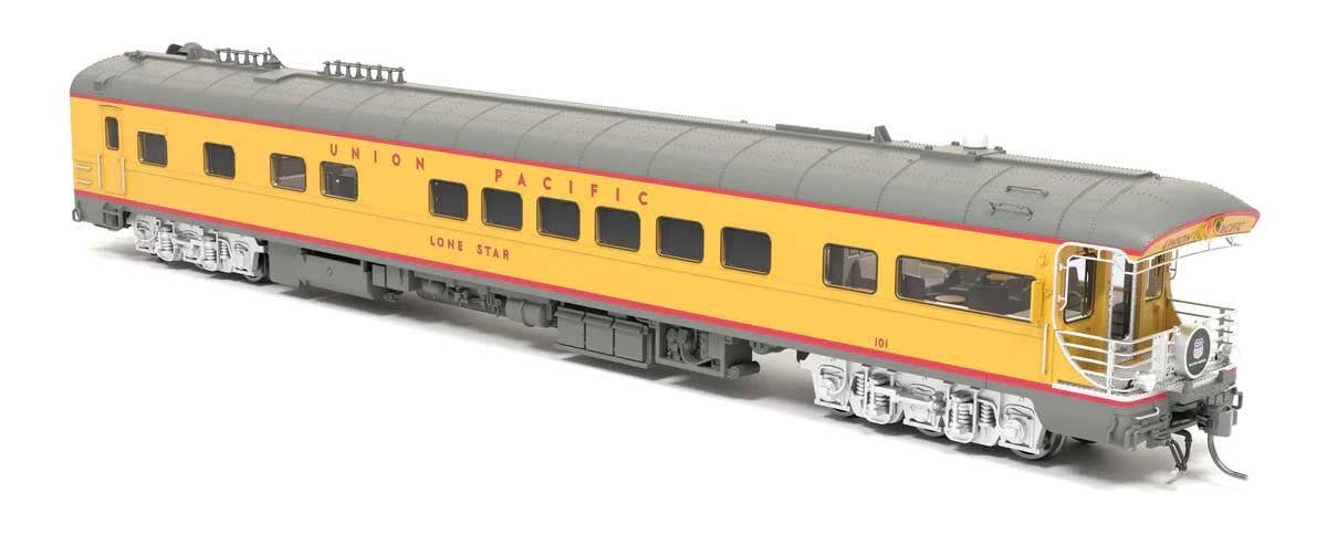 Broadway Limited Imports HO 9595 Business Car Observation UP #101 - Union Pacific #101 "Lone Star" (Armour Yellow, gray, "Building America")