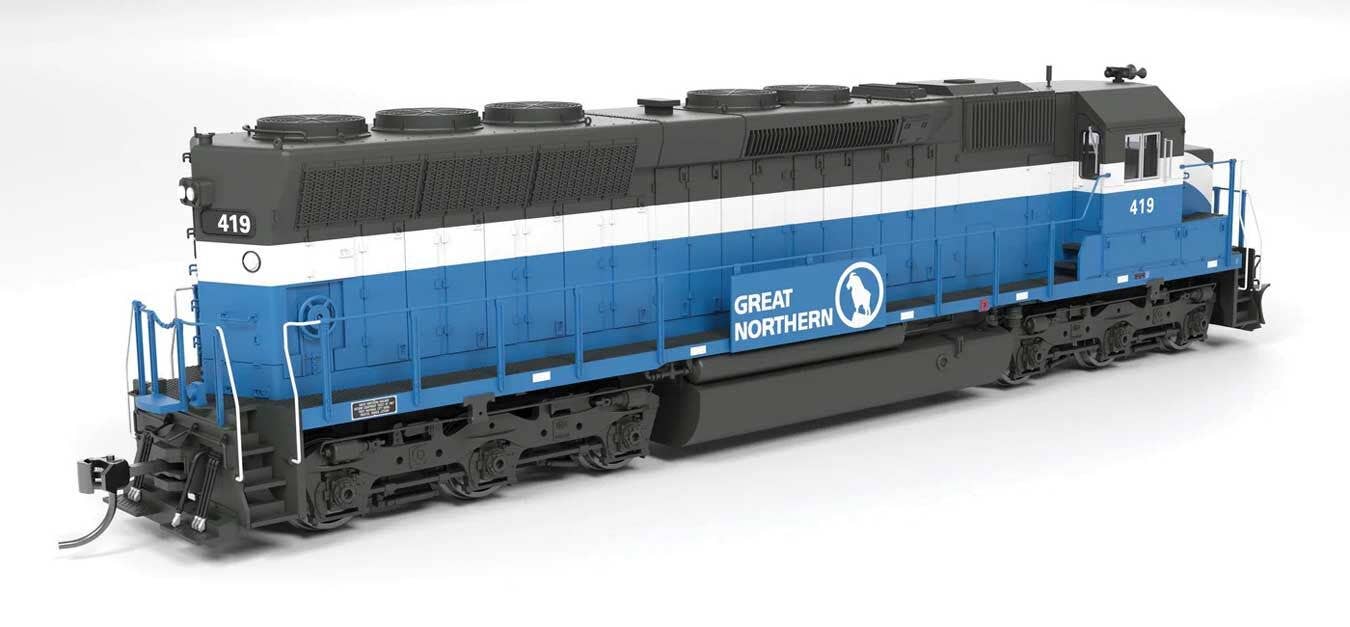 Broadway Limited Imports HO 9805 EMD SD45 - Standard DC - Paragon4(TM) - Great Northern #424 (Big Sky Blue, gray, white)