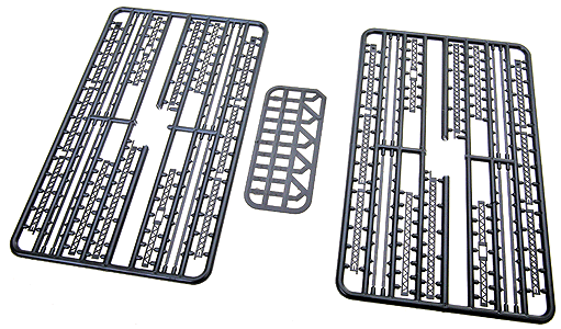 Central Valley N 1813 150' Bridge Details (Unpainted Plastic) - Lacing & Gusset Details