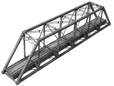 Central Valley 1902 150' Single-Track Pratt Truss Bridge -- Kit - 20-5/8" 52.5cm