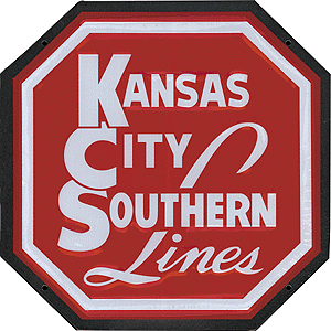 Microscale A 10014 Embossed Die-Cut Metal Sign -- Kansas City Southern