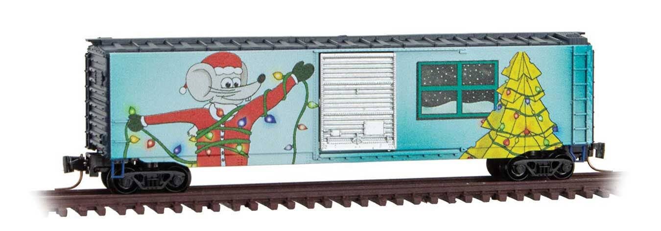 Micro Trains Z 50500490 50' Single-Door Boxcar - 2025 Micro-Mouse Christmas Car