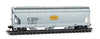 Micro Trains N 9400980 ACF 3-Bay Center Flow Covered Hopper with Elongated Hatches - Norfolk Southern #850706 (Ex-Pool Co-Op, gray, yellow, red)