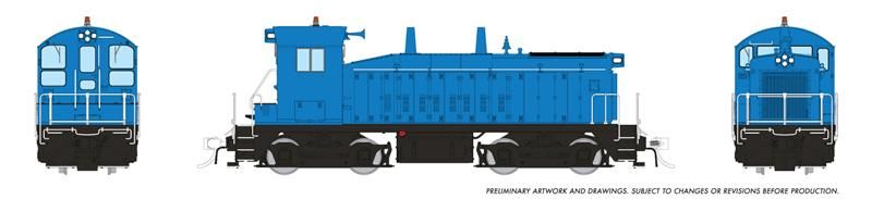 Rapido 027102 HO EMD SW9 (DC/Silent): Industrial Blue