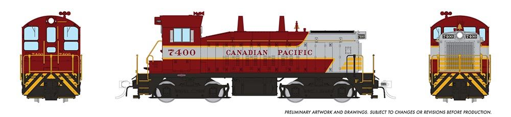 Rapido 027575 HO EMD SW9 (DC/DCC/Sound): Canadian Pacific - Block Scheme: #7402