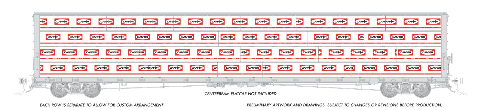 Rapido 102160 Rapido Bits: HO Centerbeam Lumber Load: Canfor