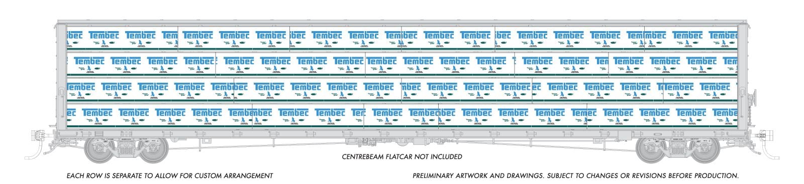 Rapido 102166 Rapido Bits: HO Centerbeam Lumber Load: Tembec