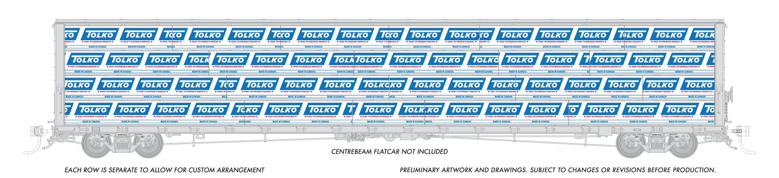 Rapido 102167 Rapido Bits: HO Centerbeam Lumber Load: Tolko