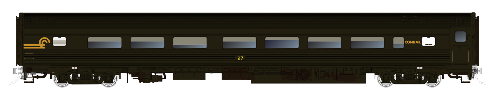 Rapido 115144 HO Budd Coach: Conrail - Green: #27