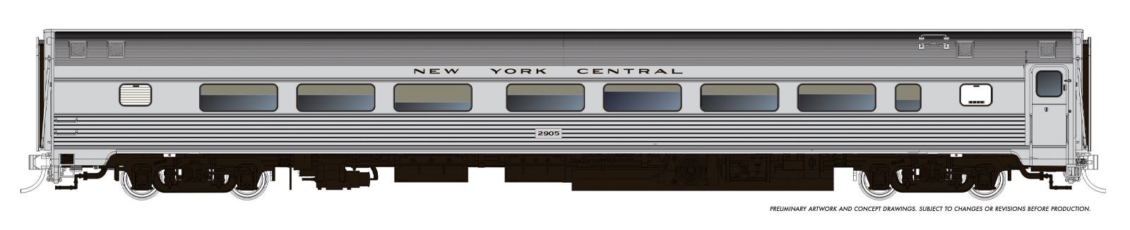 Rapido 115157 HO Budd Coach: New York Central: #2912