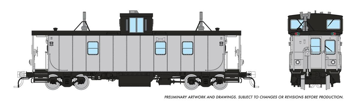 Rapido 166099 HO CN H-S Caboose: Undecorated