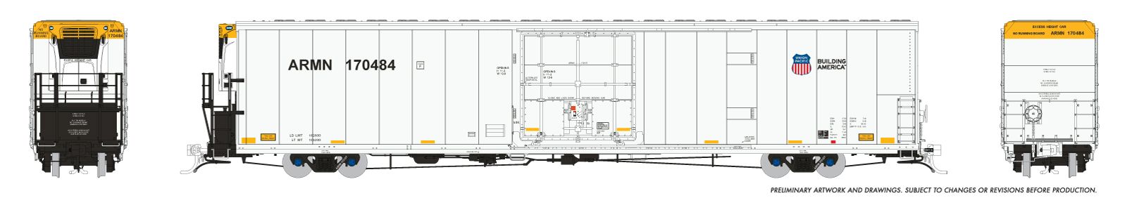 Rapido 167505 HO Greenbrier 7780cuft Reefer w/Sound: Union Pacific: 6-Pack #2