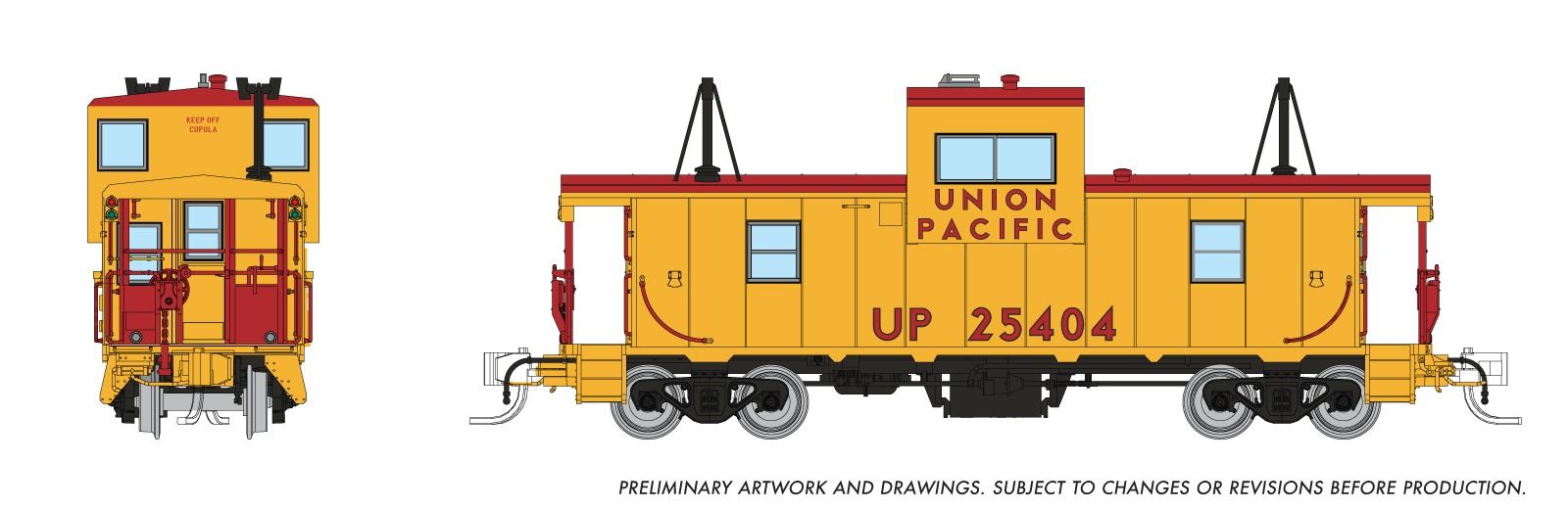 Rapido 510084 N Wide Vision Caboose: Union Pacific: #25404