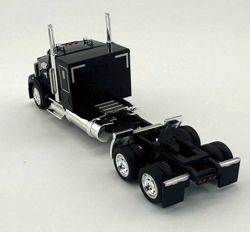 HO Logistics Replicas HO 990093 Kenworth 990 Flat-Top Sleeper-Cab Semi Tractor - Assembled - Black