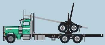 Trainworx N 47987 Peterbilt 379 Log Truck with Trailer - Assembled - Jack Buell (green, white)