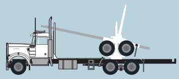 Trainworx N 49082 Kenworth W900 Log Truck with Trailer - Assembled - White, Black