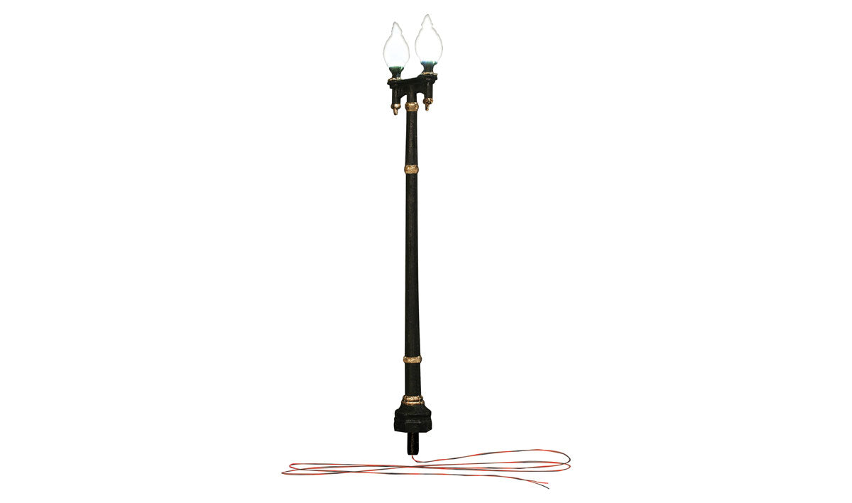 Woodland Scenics 5632 Double Lamp Post Street Lights (3/Pkg) (HO)