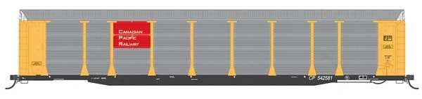 Intermountain N 194110 Bi-Level Auto Rack - Canadian Pacific (silver, yellow, black, red)