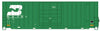 Intermountain HO 4130001 Gunderson 50' Hi-Cube Plug-Door Boxcar Modern Ends - Value Line - Burlington Northern (90s Scheme, Cascade Green, white)
