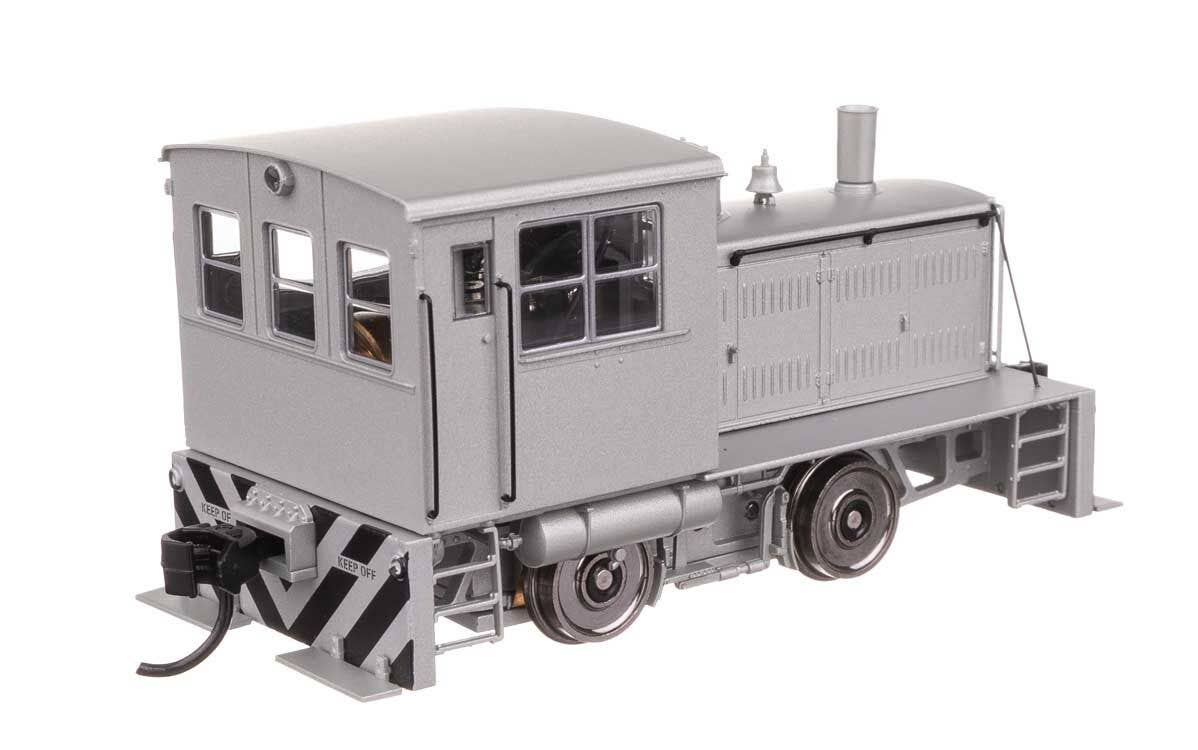 Walthers HO 20018 Plymouth ML-8 Industrial Switcher - DCC only - Silver with Black Stripes