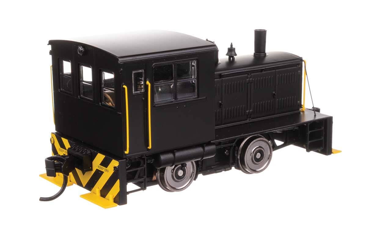 Walthers HO 20019 Plymouth ML-8 Industrial Switcher - DCC only - Black with Yellow Stripes