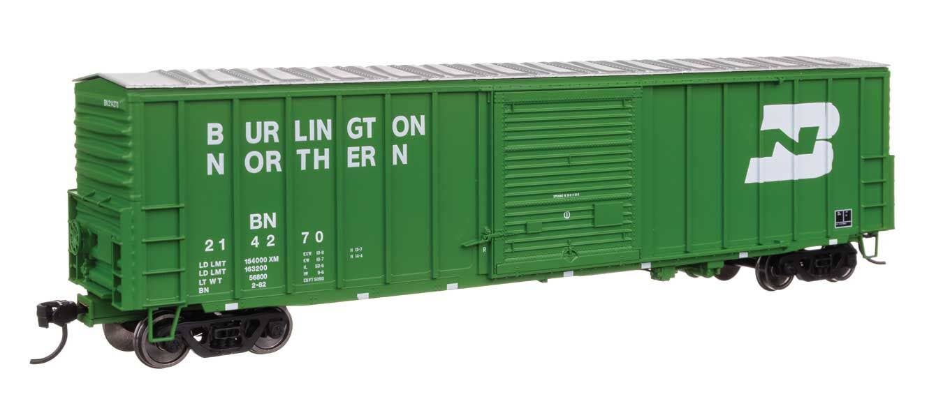 Walthers HO 46025 50' ACF Exterior Post Dreadnaught End Plate B Boxcar - Burlington Northern #214270