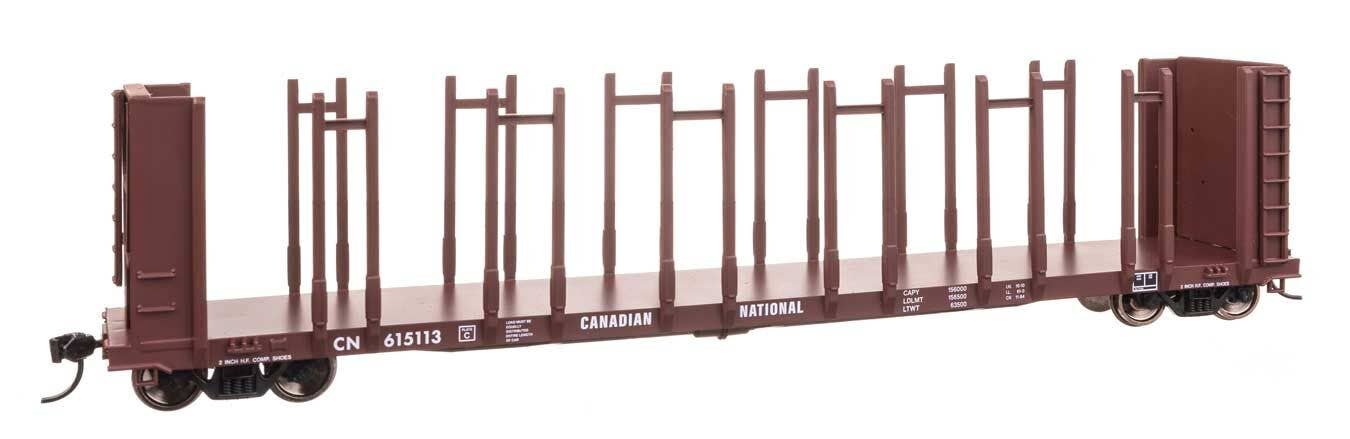 Walthers HO 50801 63' Pulpwood Flatcar - Ready to Run - Canadian National #615113